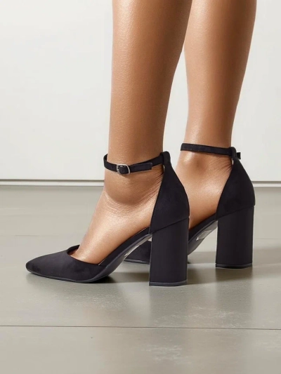 Royalfashion Női eco-suede magassarkú Caldeno