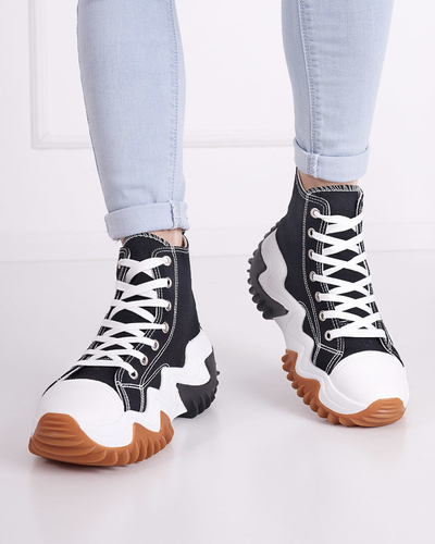 Fekete női sportcipő a'la sneakers Oqapi - Lábbeli