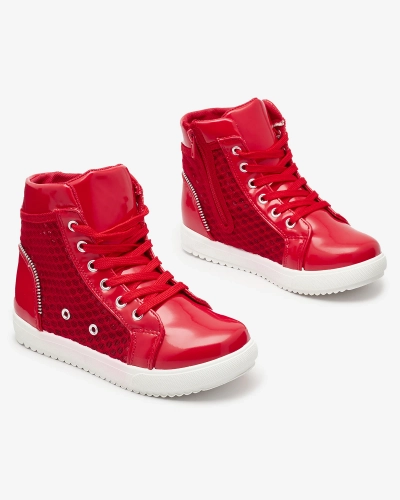 Piros lány magas szárú tornacipő Borris- Footwear