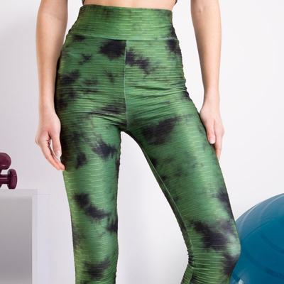 Női zöld foltos leggings - Ruházat
