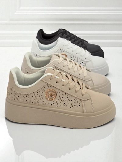 Női platform sneaker Callista Royalfashion ekrü eco bőr