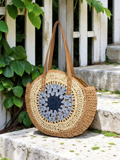 Királyi divat Női szalmatáska Flora Grande