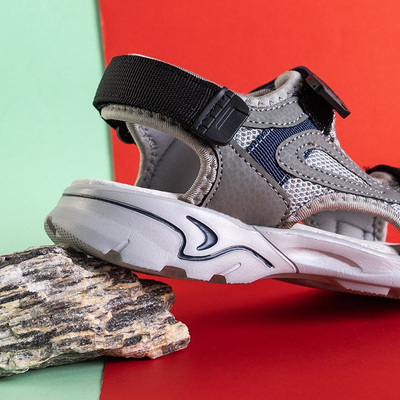 Szürke fiúk Asitop tépőzáras szandálja - cipő