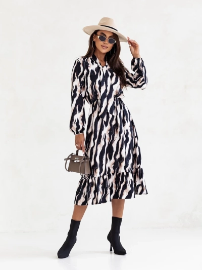 Royalfashion Női midi ruha nyomattal
