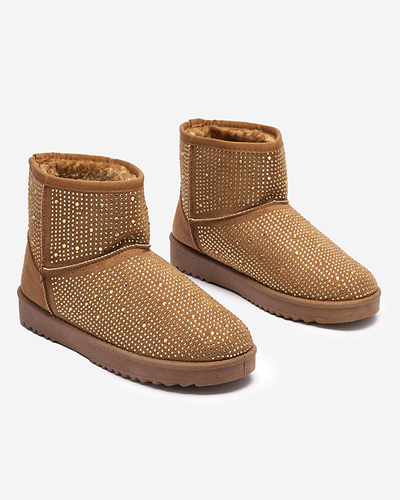 Női hócsizma teve cirkóniákkal Rudis - Lábbeli