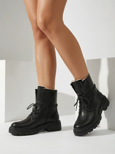 Luna Női Bokacsizma Fekete Bőr Elegáns Téli