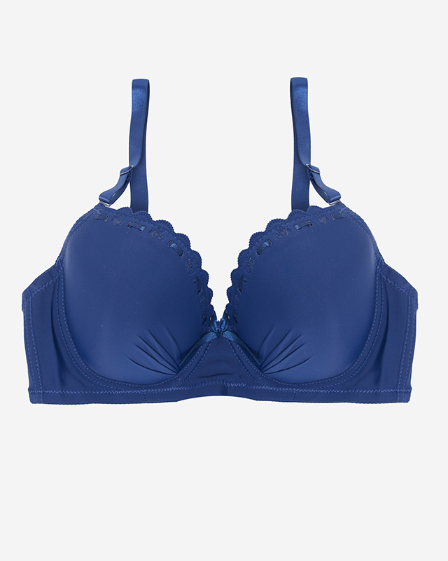 Női sötétkék sima melltartó - Fehérnemű