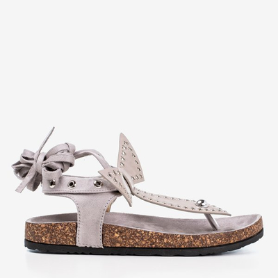 OUTLET Világosszürke Celione szandál kötött - cipő