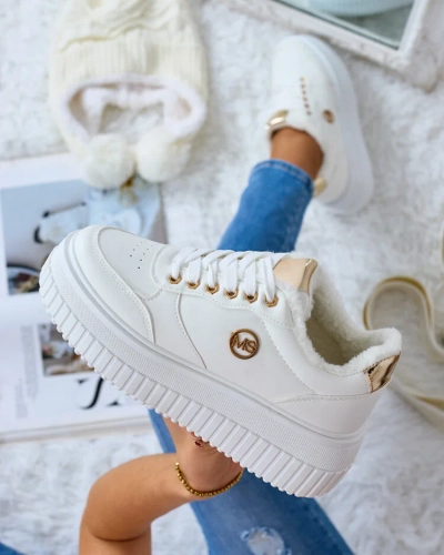 Royalfashion Melegített női tornacipő szőrmével Sofi