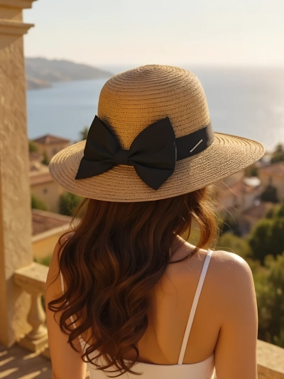Royalfashion Női Szalmakalap Belle Szalaggal