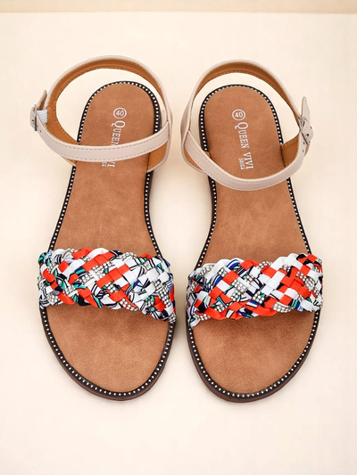 Royalfashion Női lapos talpú ColorStrap szandál