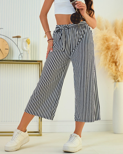 Royalfashion Női széles csíkos culotte nadrág