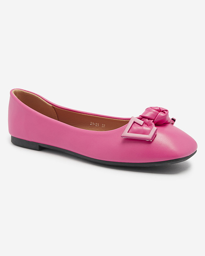 Női rózsaszín balerinák orrdíszítéssel Caxien- Footwear