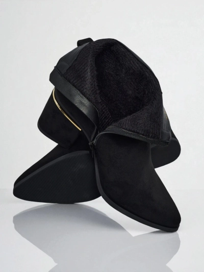 Calyssa női öko velúr bokacsizma vastag sarokkal