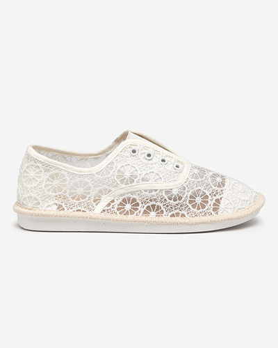 Herinka női fehér csipke tornacipő - lábbeli