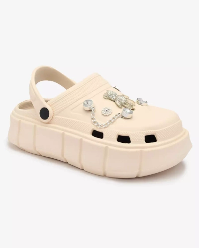 Royalfashion Cream női gumi flip-flop Kooranza