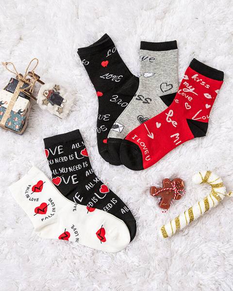 Royalfashion Női hosszú zokni szett LOVE 5 db/csomag