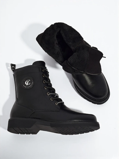 Tavira női fűzős öko bőr bokacsizma