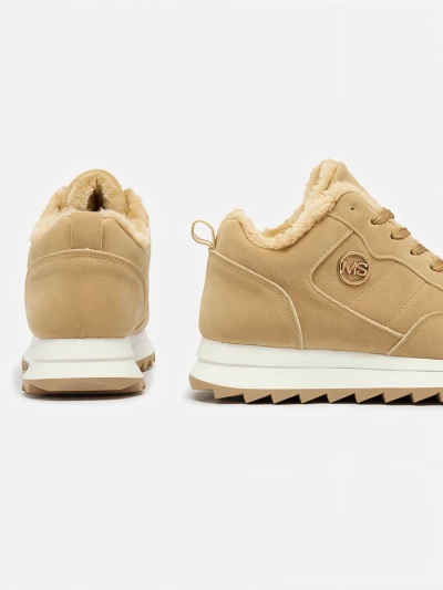 Royalfashion Világosbarna női szigetelt sportcipő Lahho