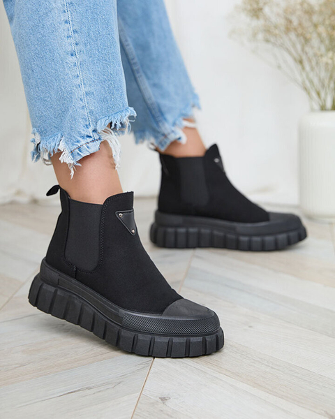 Royalfashion Fekete női magas tornacipő Nexeri