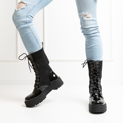 Fekete táskák rugalmas betéttel Kukizo- Footwear