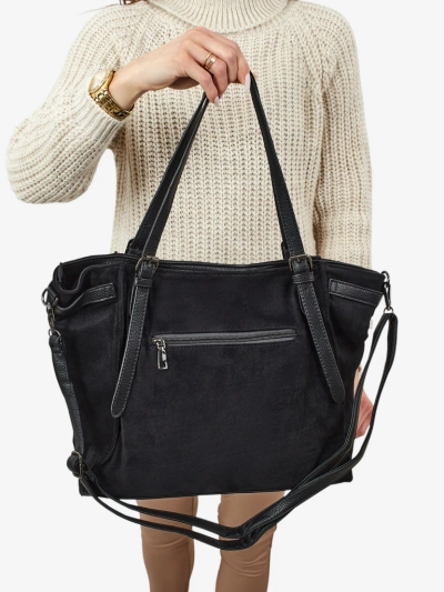 Daville női shopper táska öko-velúrbőrből