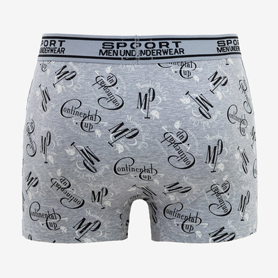 Szürke férfi boxer rövid felirattal - Fehérnemű