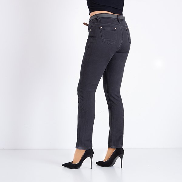 Szürke kordbársony nadrág párnázott övvel - Ruházat