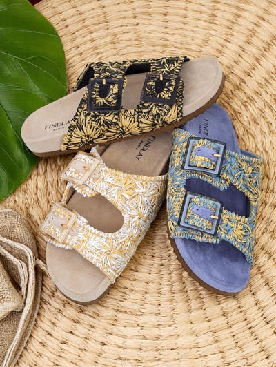 Royalfashion női szalmapapucs szandál Aurelia