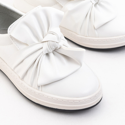 OUTLET Fehér lánycipő Yolai masnival - Lábbeli