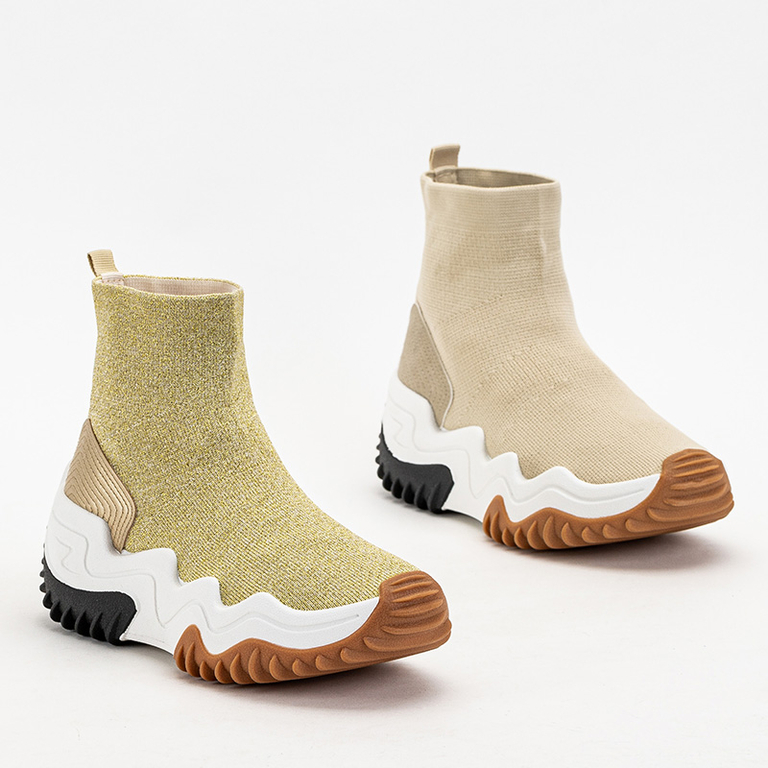 Bézs Női Tenera Platform magas tornacipő - Lábbeli