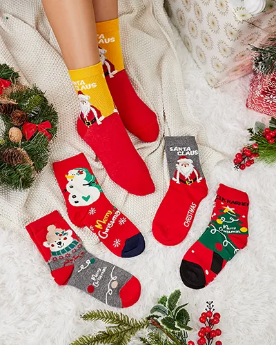 Royalfashion Női hosszú ünnepi zokni 5/csomag