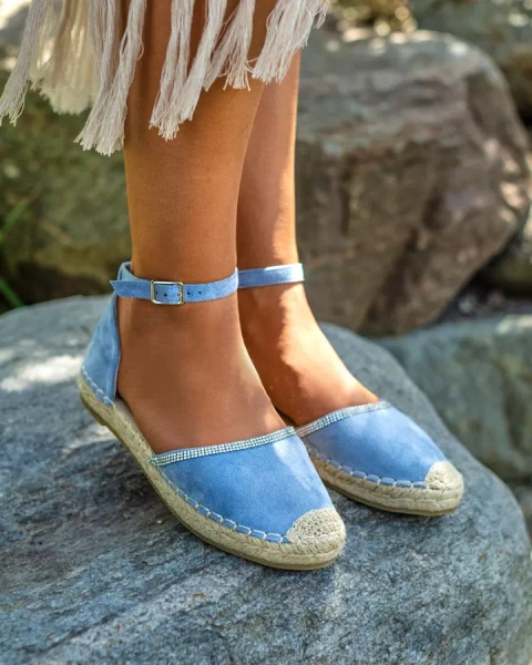 Royalfashion Női espadrilles cirkófűzéssel, kék színben Rieta