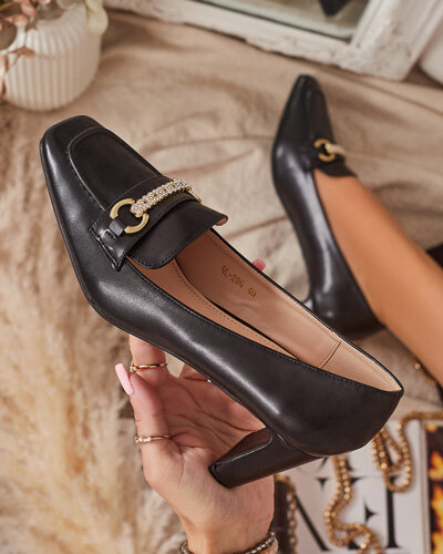 Fekete női mokaszin típusú cipő Kolalic- Footwear