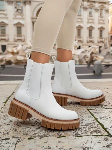 Amber Walk öko nubuk oszlopos bokacsizma