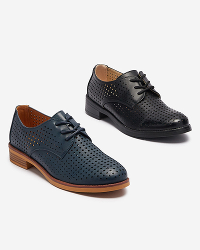 Áttetsző fekete női öko bőr félcipő Azedvo- Footwear