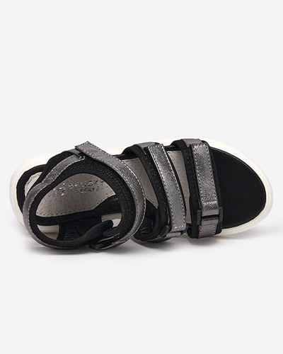 Tépőzáras lányszandál grafitból Mumin - Lábbeli