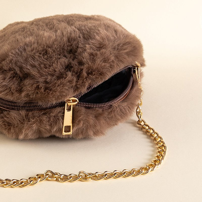 Egy kis barna szőrmés táska - Táskák