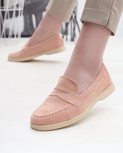 Női öko-szarvasbőr mokaszin rózsaszínben Daffer- Footwear