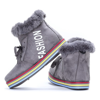 Szare botki sportowe Raelyn - Obuwie