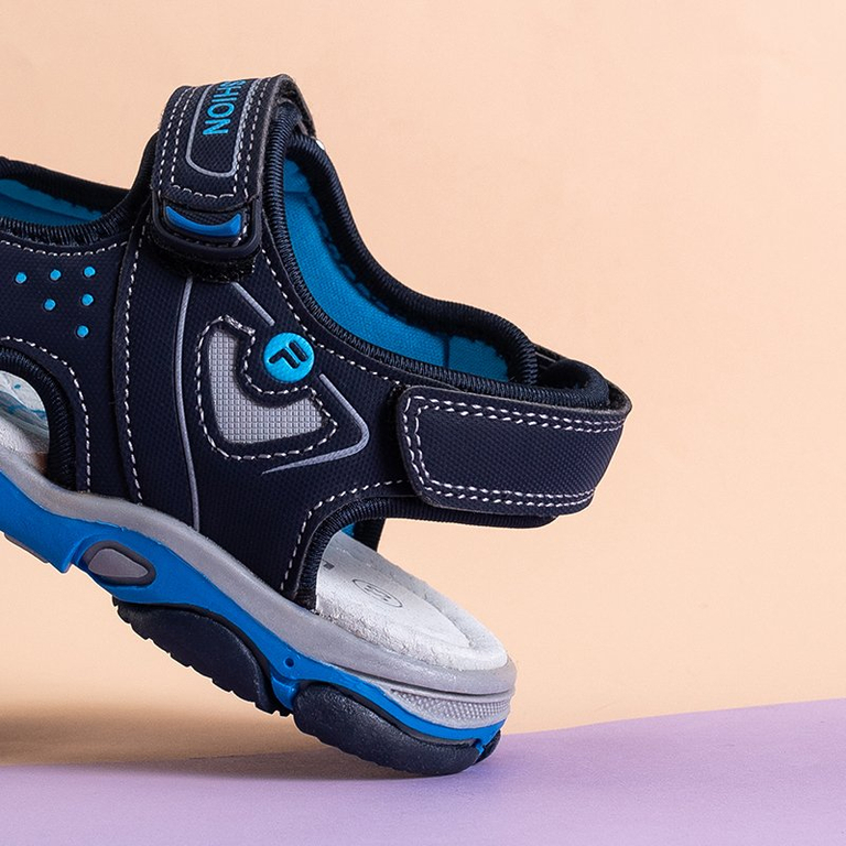 Sötétkék gyermek Qursi tépőzáras szandál - cipő