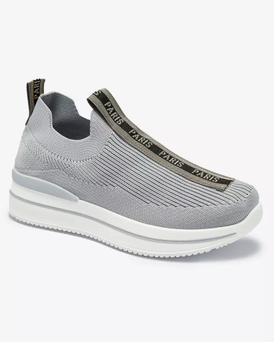 Női sportcipő szürke betűs felirattal Cerppa- Footwear