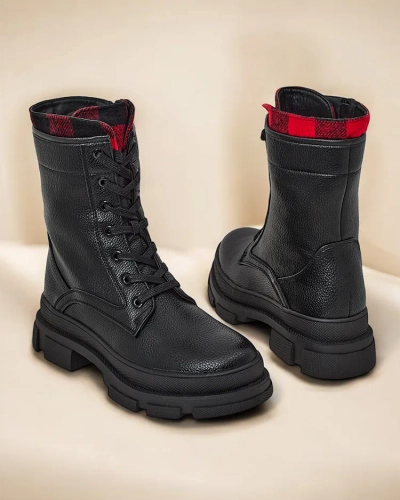 Royalfashion Öko-bőr női bokacsizma munkacipő Fezze