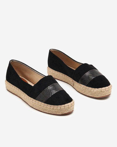 OUTLET Fekete női espadrillek Sverope - Cipők