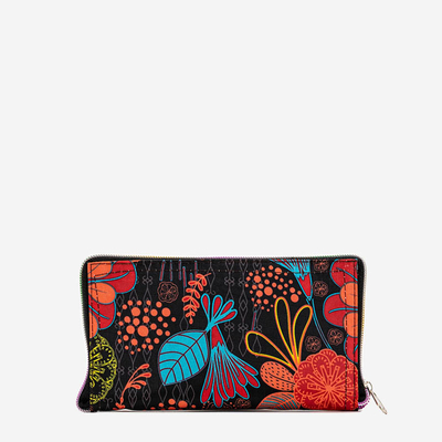 Fekete összecsukható vásárlói táska színes mintával - Kiegészítők