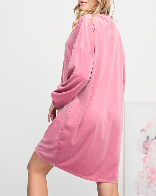 Hosszú női tunika rózsaszín folttal - Ruházat