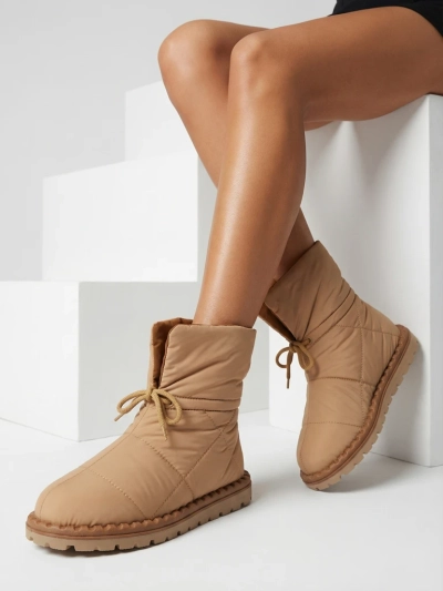 Royalfashion Női csúszós hócsizma barna színben Nevonsis