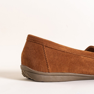 Női öko-velúr cipők teveszínben Monika - Lábbeli