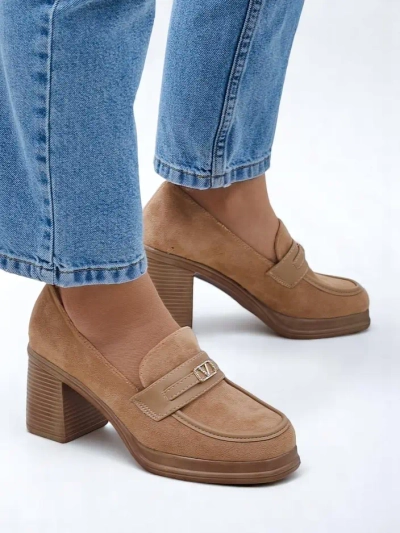 Royalfashion női blokksarkú loaferek Evelay