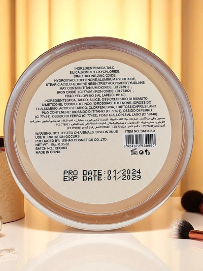 Laza púder SPF 50-zel Arany Ragyogás
